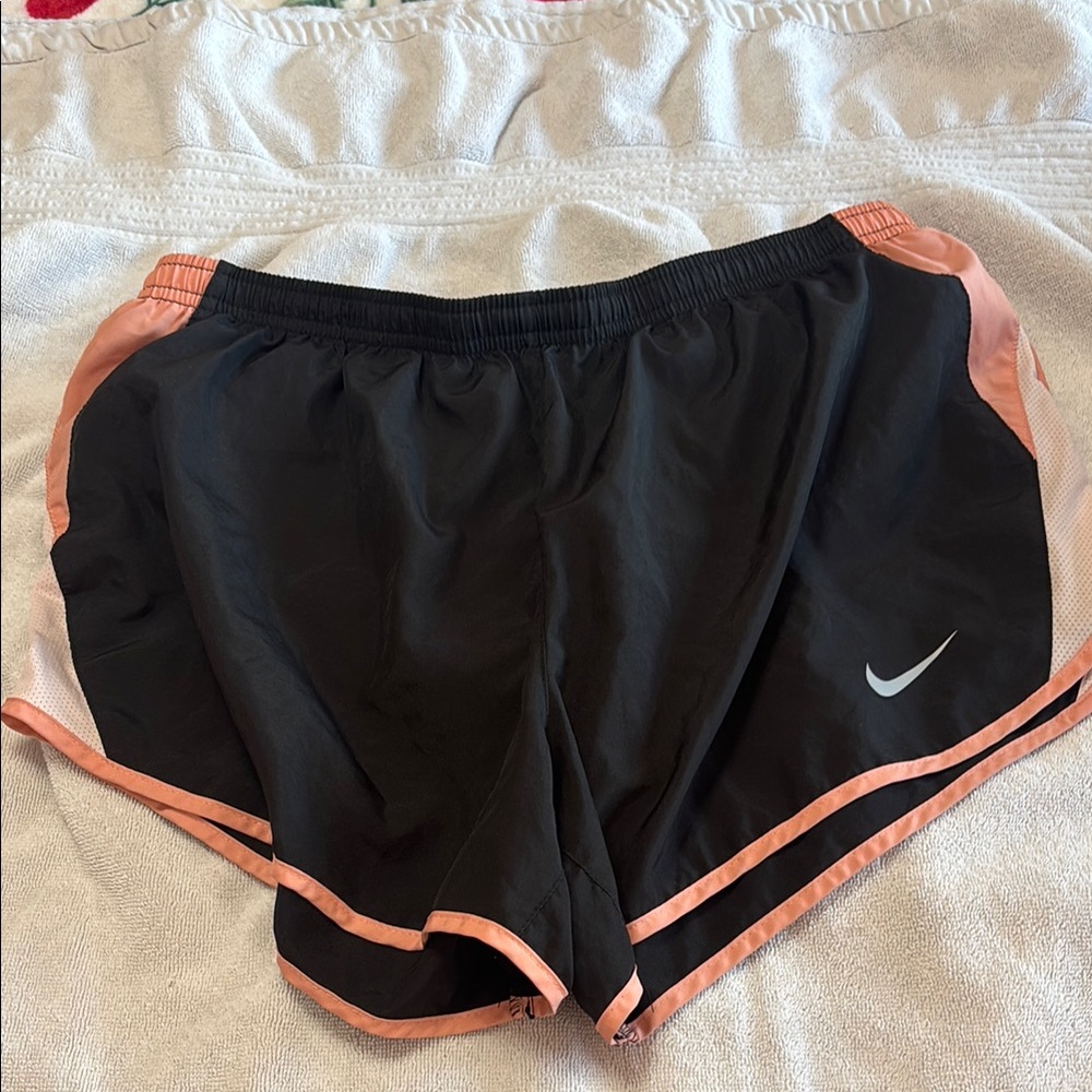 Nike Black and Pink Athletic Shorts